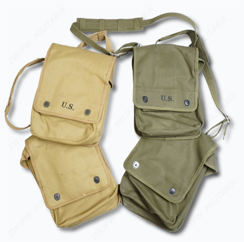 U.S. Military Army Green Map Case Canvas Pack Carry Pouch Shoulder Bag