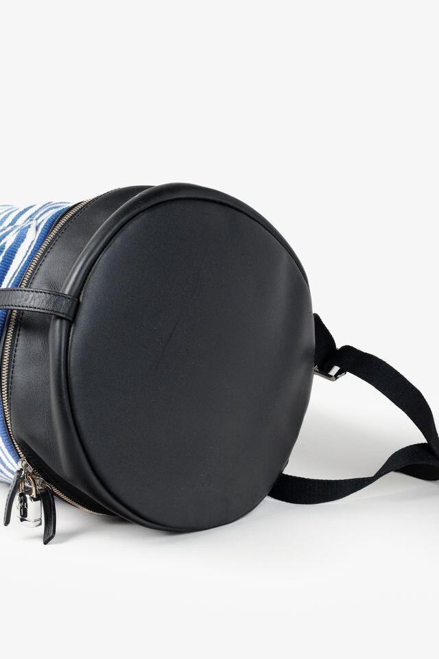 Want Les Essentiels Blue and White Striped Backpack, One Size