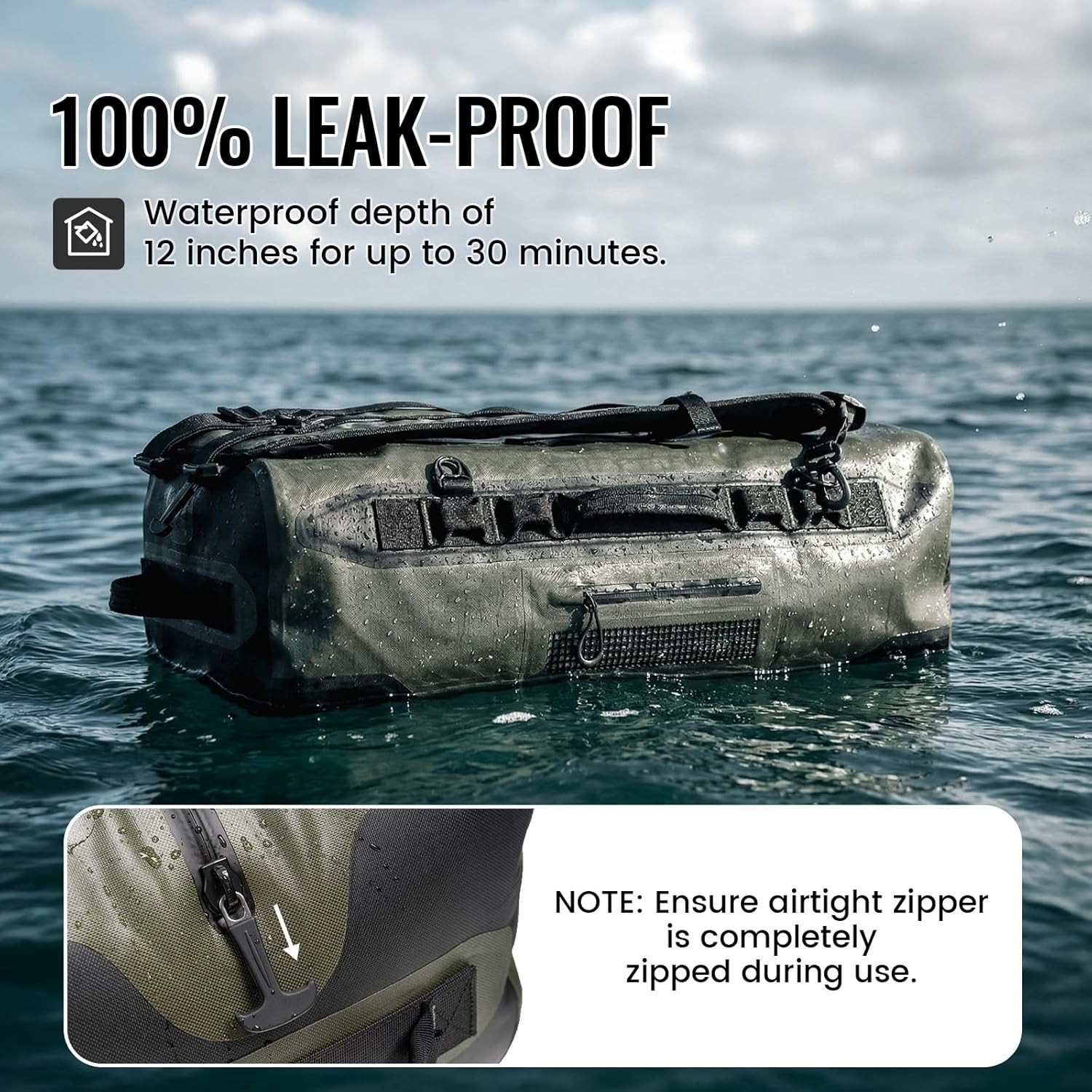 Dryforce 50L Waterproof Duffel Bag – Heavy Duty TPU Dry Bag for Adventure