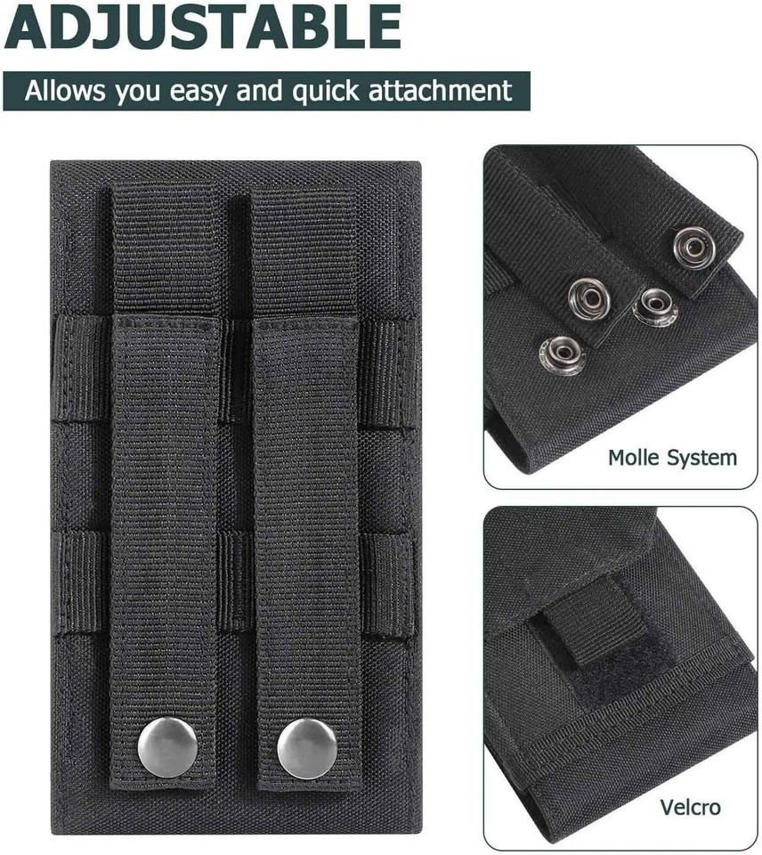 Tactical Molle Cell Phone Bag Case with Belt Clip Loop Holster Pouch Carry Cover