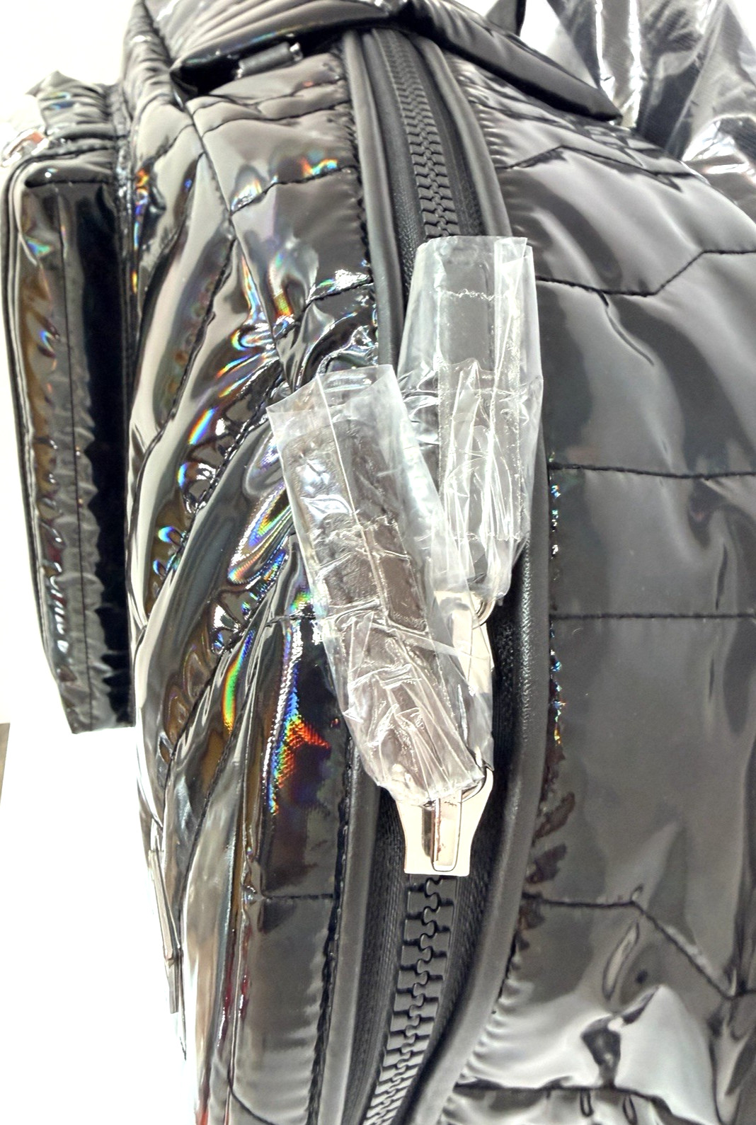 MCM Black Patent Quilted Backpack MMK AAVE19 BK001 NWT Authentic Rare