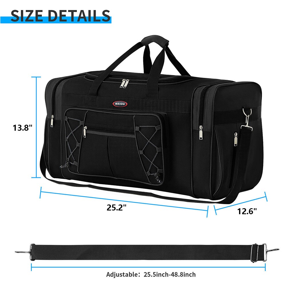 72L Large Luggage Duffle Bag Foldable Lightweight Weekender Travel Bag Men Women