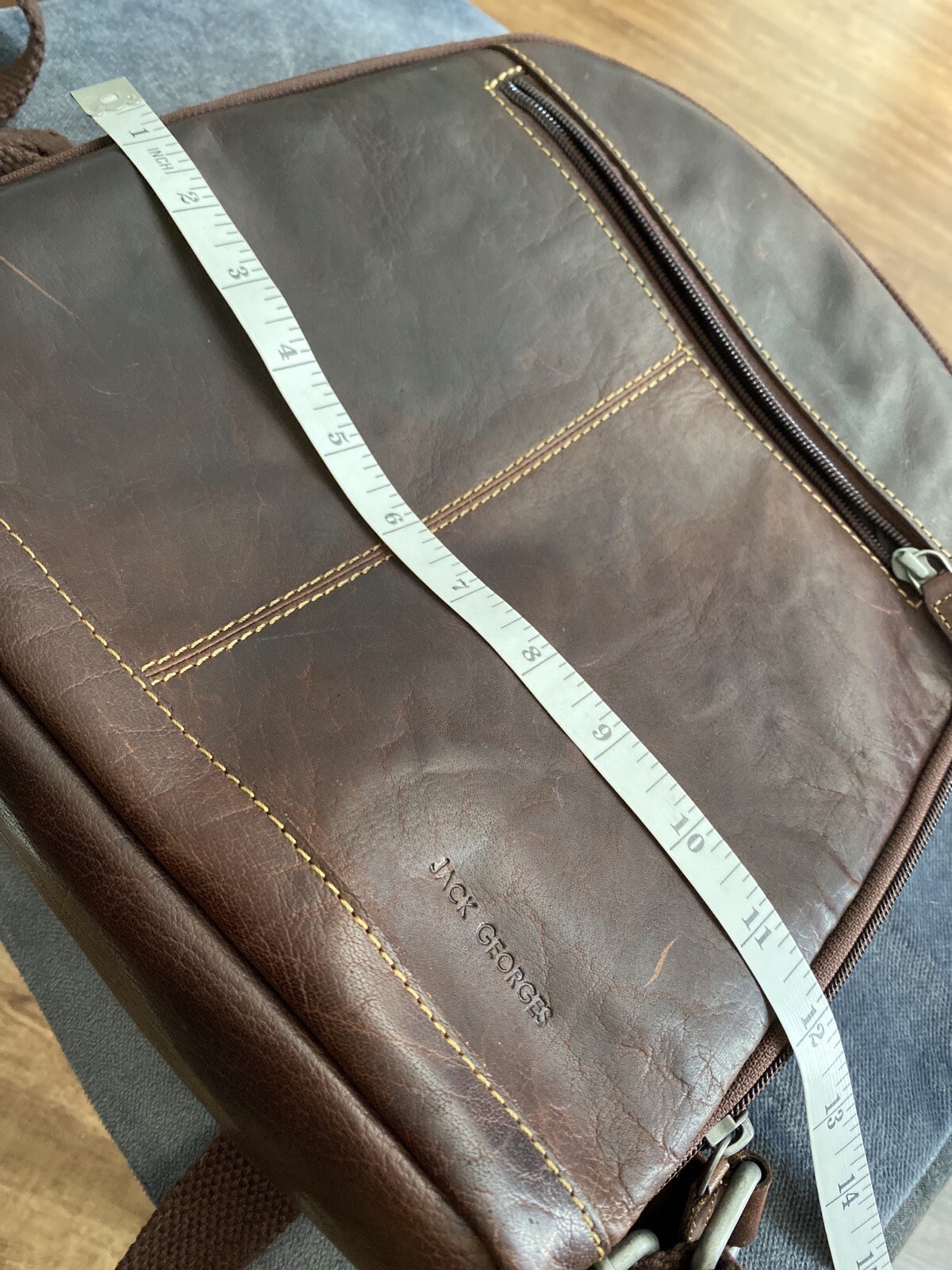 Jack Georges Voyager Brown Leather Backpack