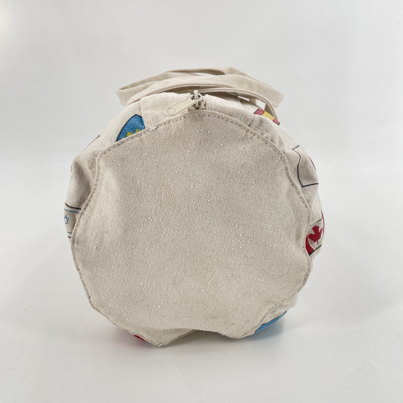 Rare Vintage 80s Benetton Olympic Global Country Flag Print Small Duffle Bag