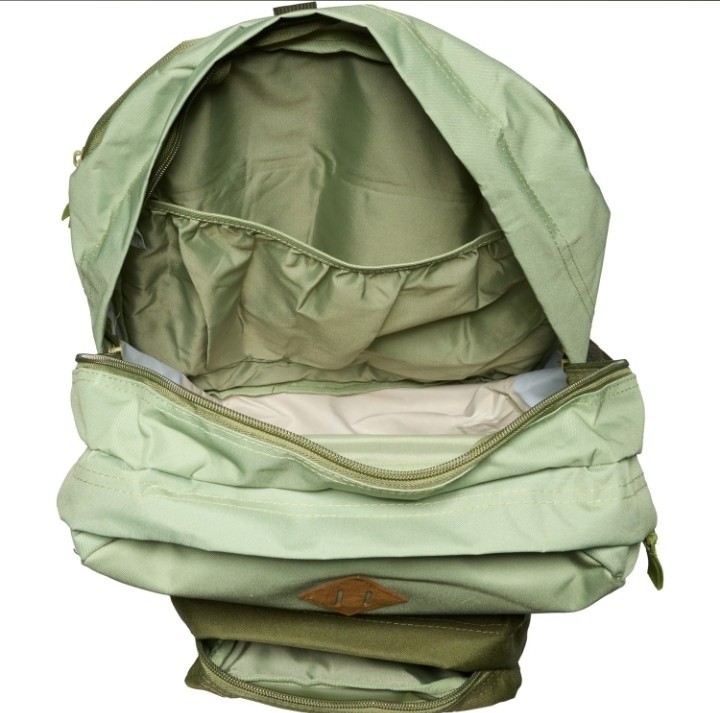 Mad Engine Smokey Bear Patch Backpack 3 Main Compartments Light Green Adult NWT