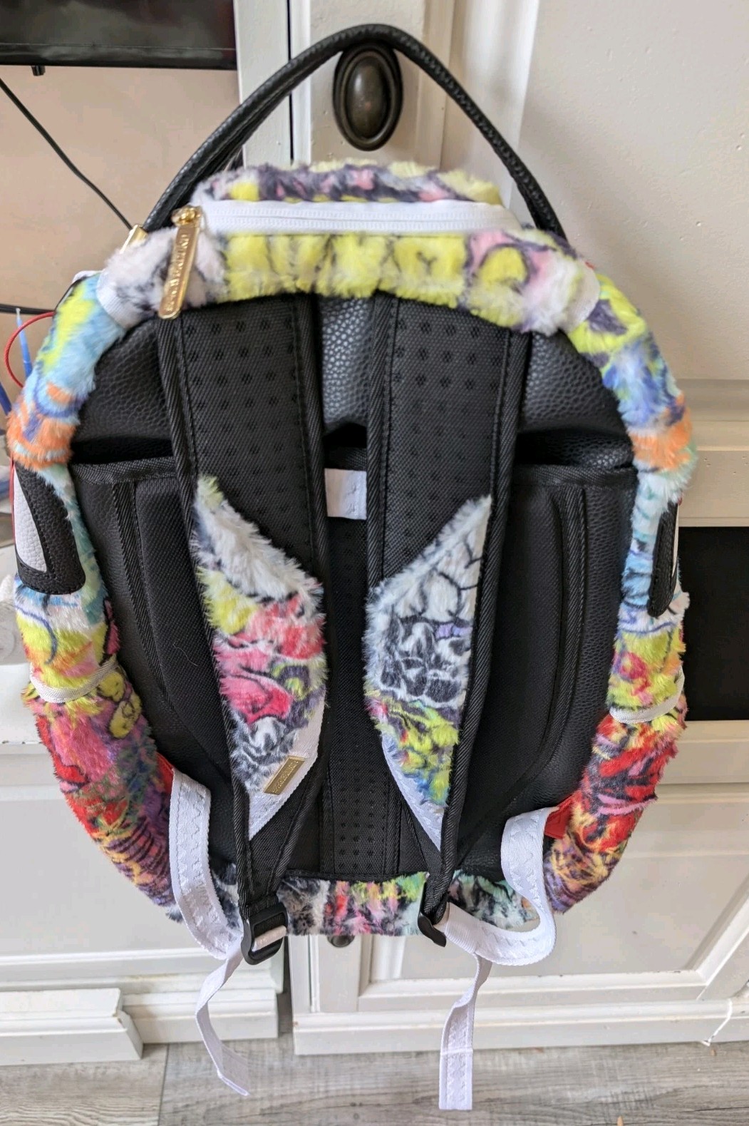 Sprayground Multi Color Shark In Paris Backpack Book Bag Limited Edition NWT