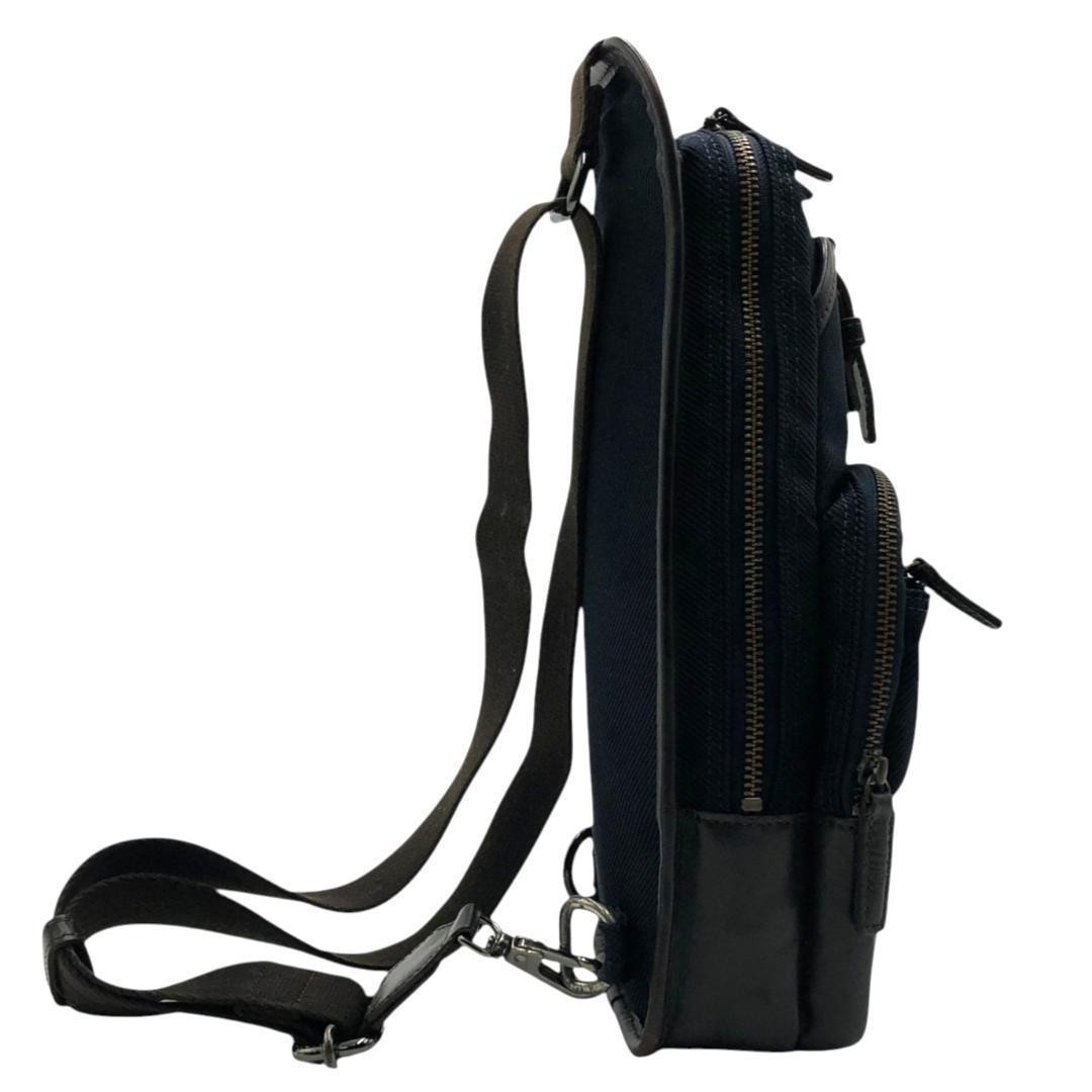 BURBERRY BLACK LABEL Men’s Sling Bag Navy x Brown From Japan