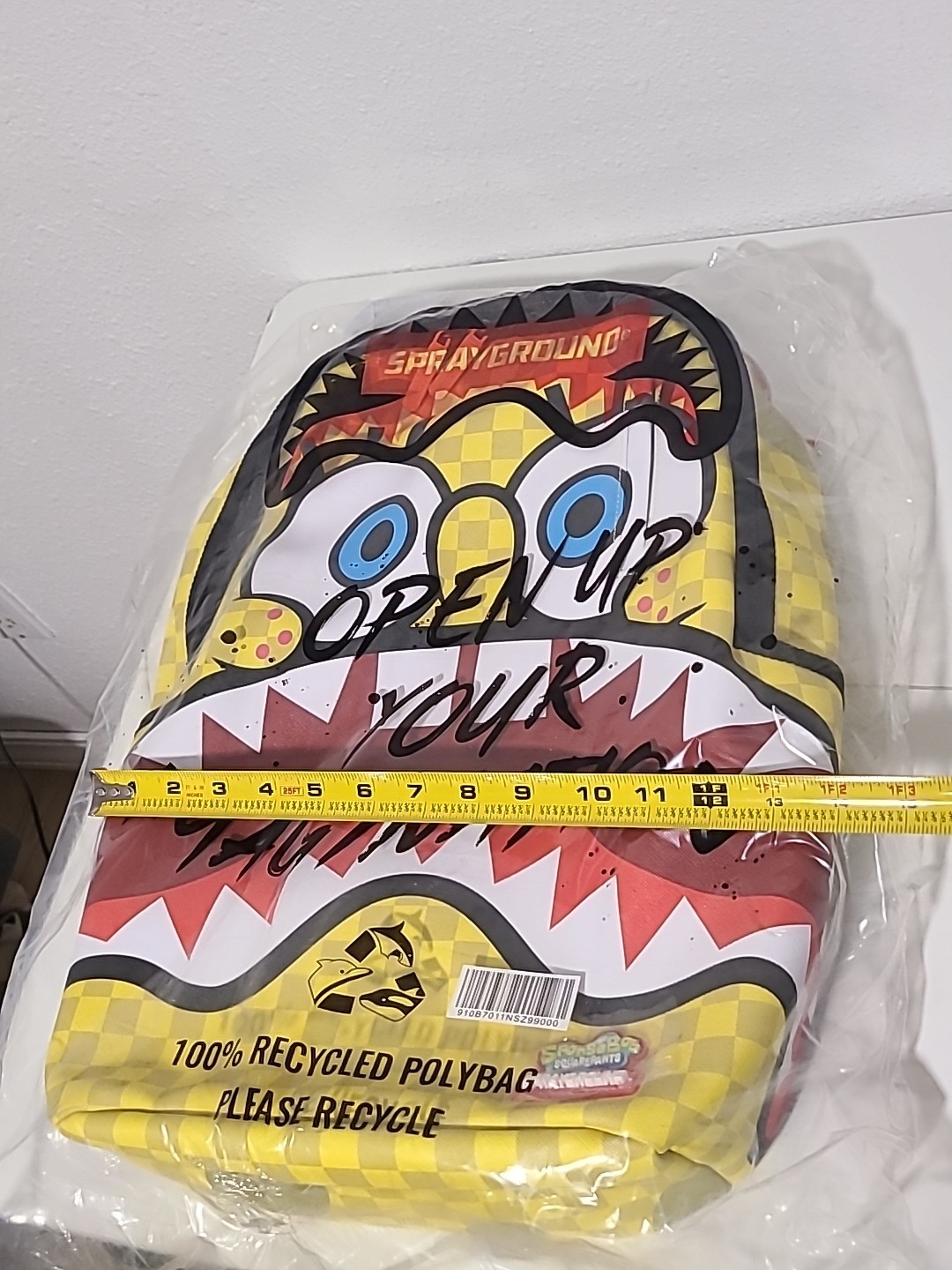 Sprayground x Spongebob Square Check Flex Backpack BRAND NEW