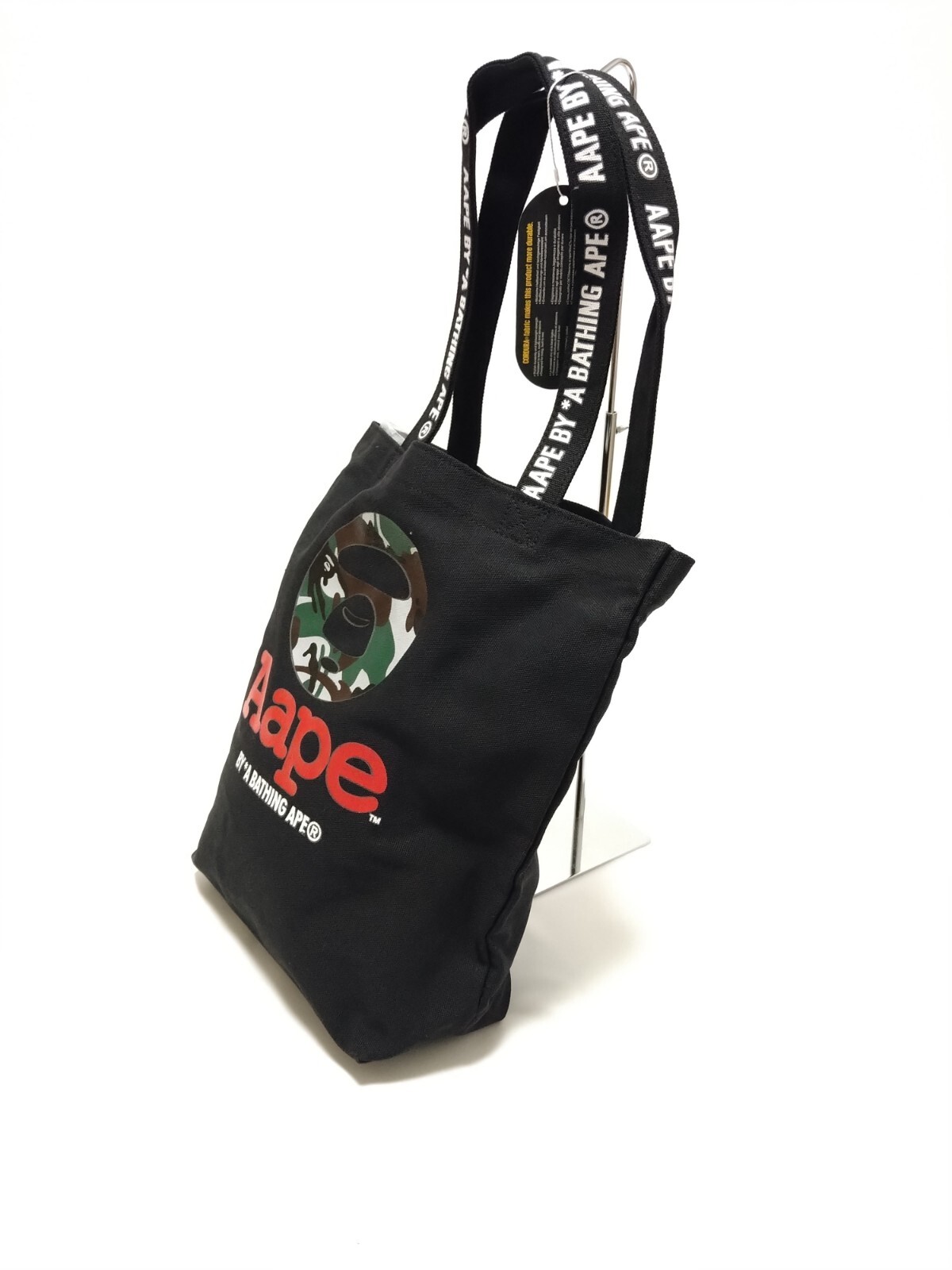 A BATHING APE Canvas Black Tote Bag Magazine Supplement BAPE