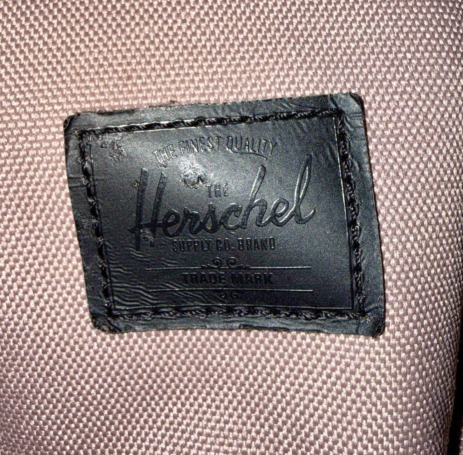 Herschel Pink Backpack Zip Closure Striped Lining Inner Pockets Travel Casual