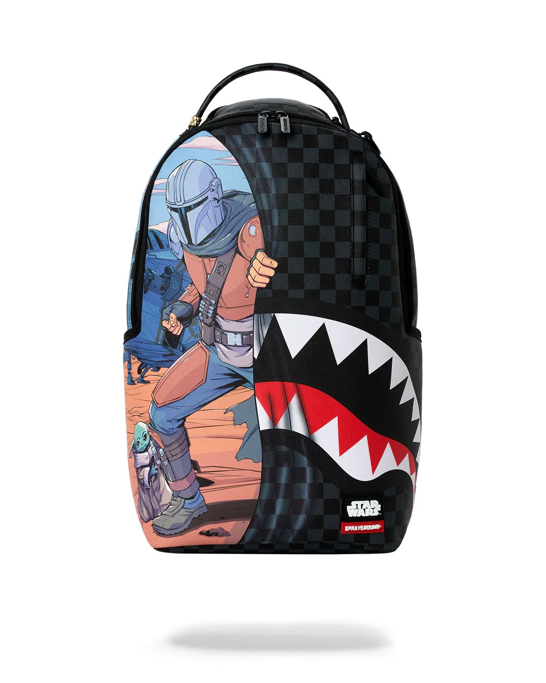 Sprayground MANDALORIAN & GROGU Backpack🔥New Black Bookbag Kids School Bag
