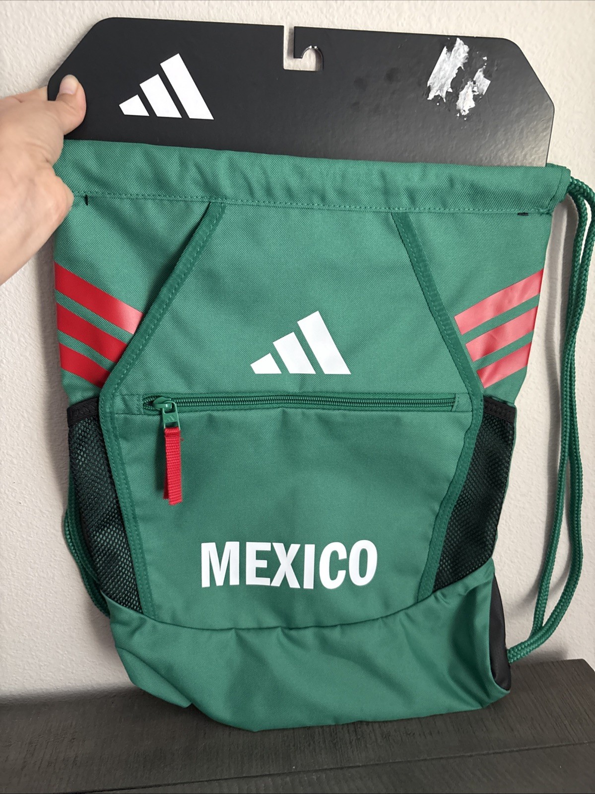 Adidas FIFA World Cup 2026 Mexico Drawstring Bag Backpack Soccer Football NEW