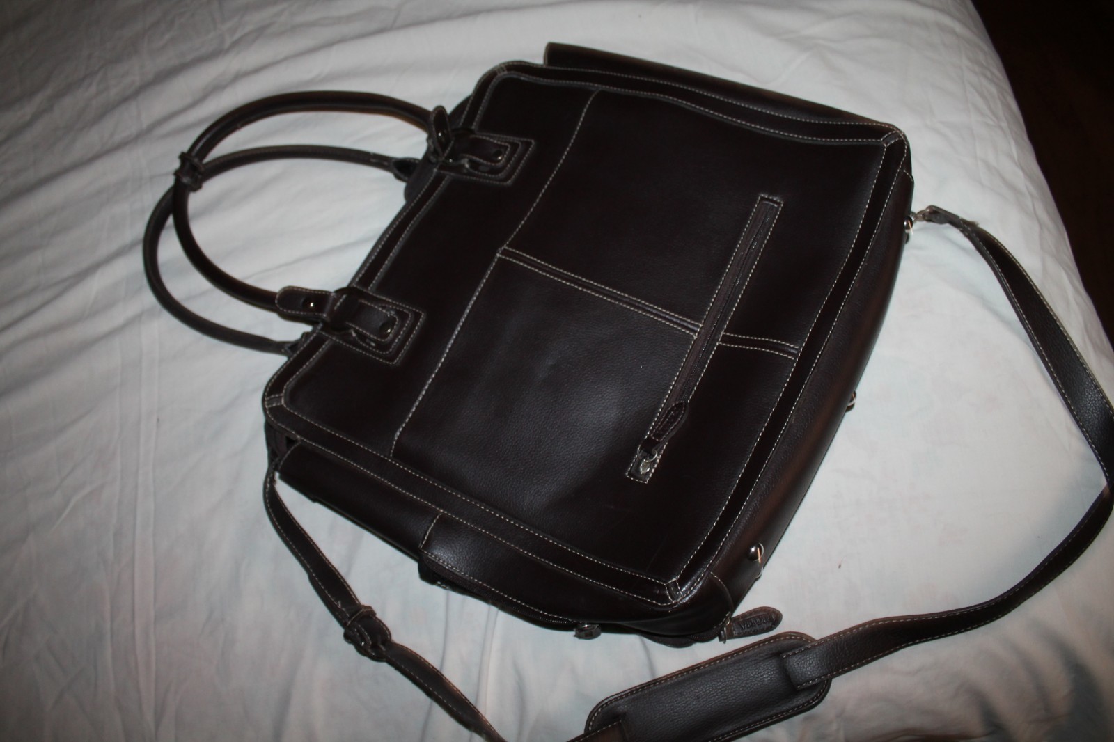 Vituri Brown Briefcase Professional Business Carry/Shoulder Bag