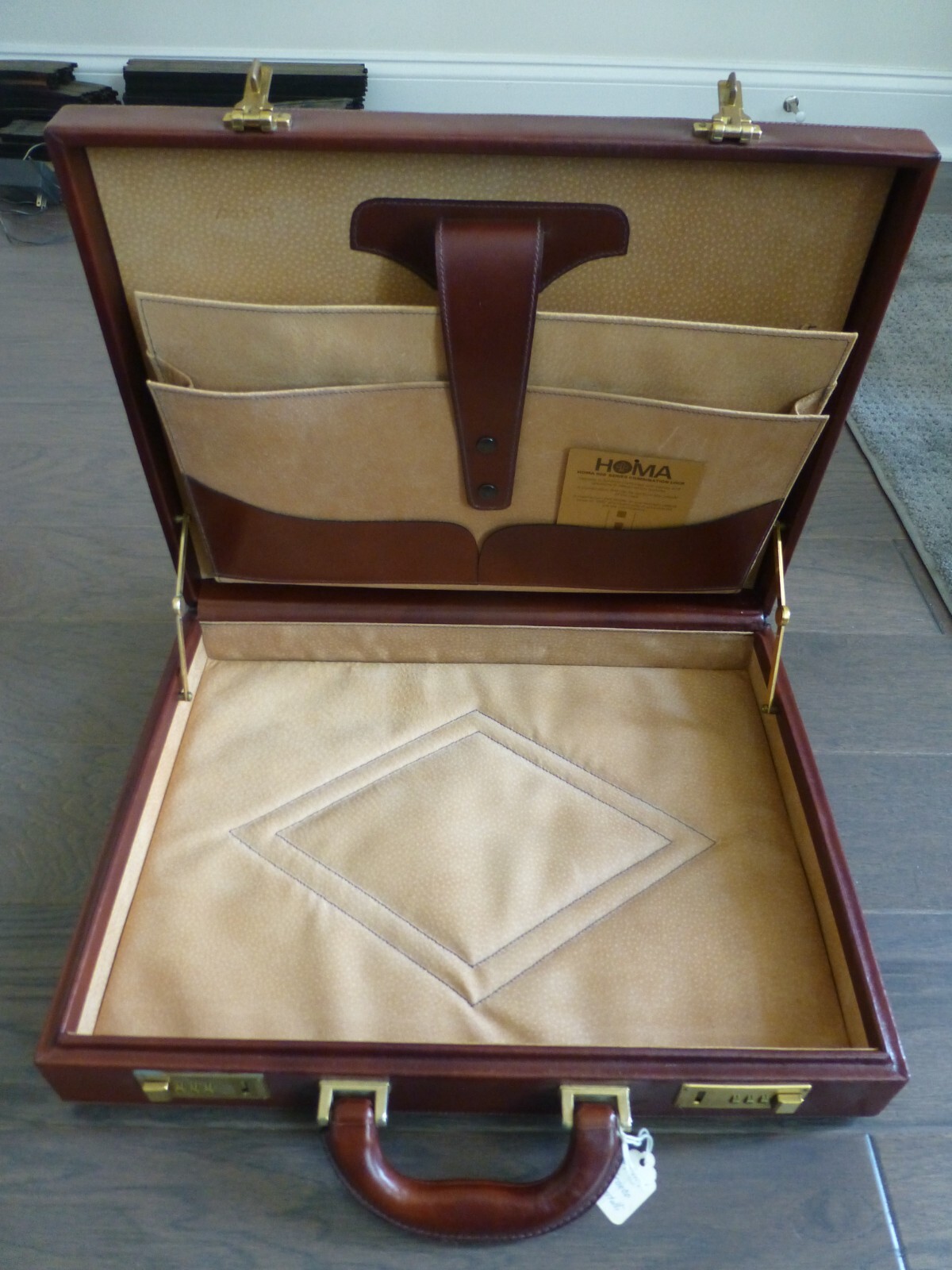 -Vintage- NOS Franco Fratelli Brown Leather Briefcase #1204