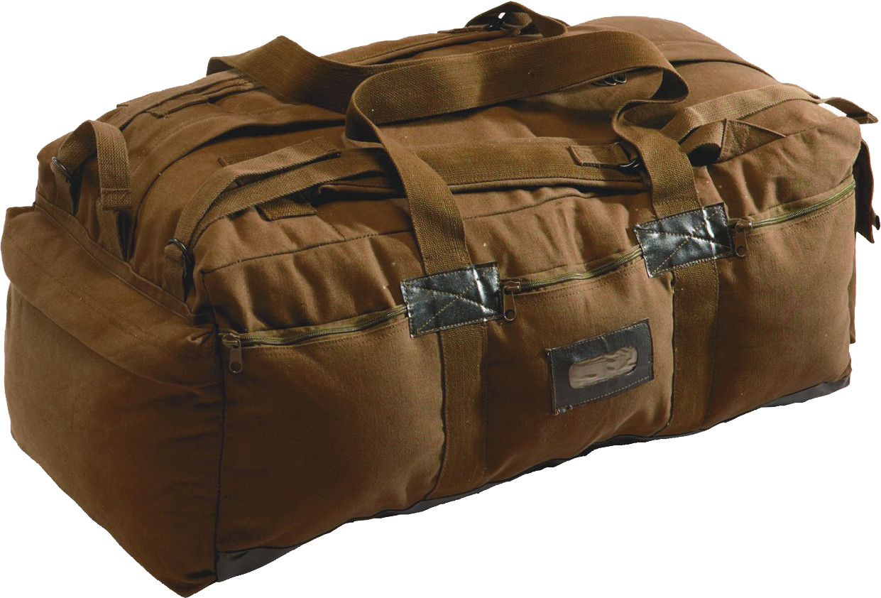 Coyote Brown Military Israeli Mossad Duffle Bag Backpack 34″ x 15″ x 12″