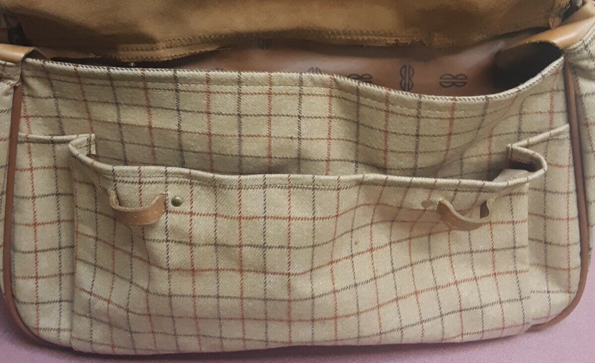 VINTAGE RARE 1970s ‘BILL BLASS’ XL Double Sided Messenger Shoulder Bag Purse