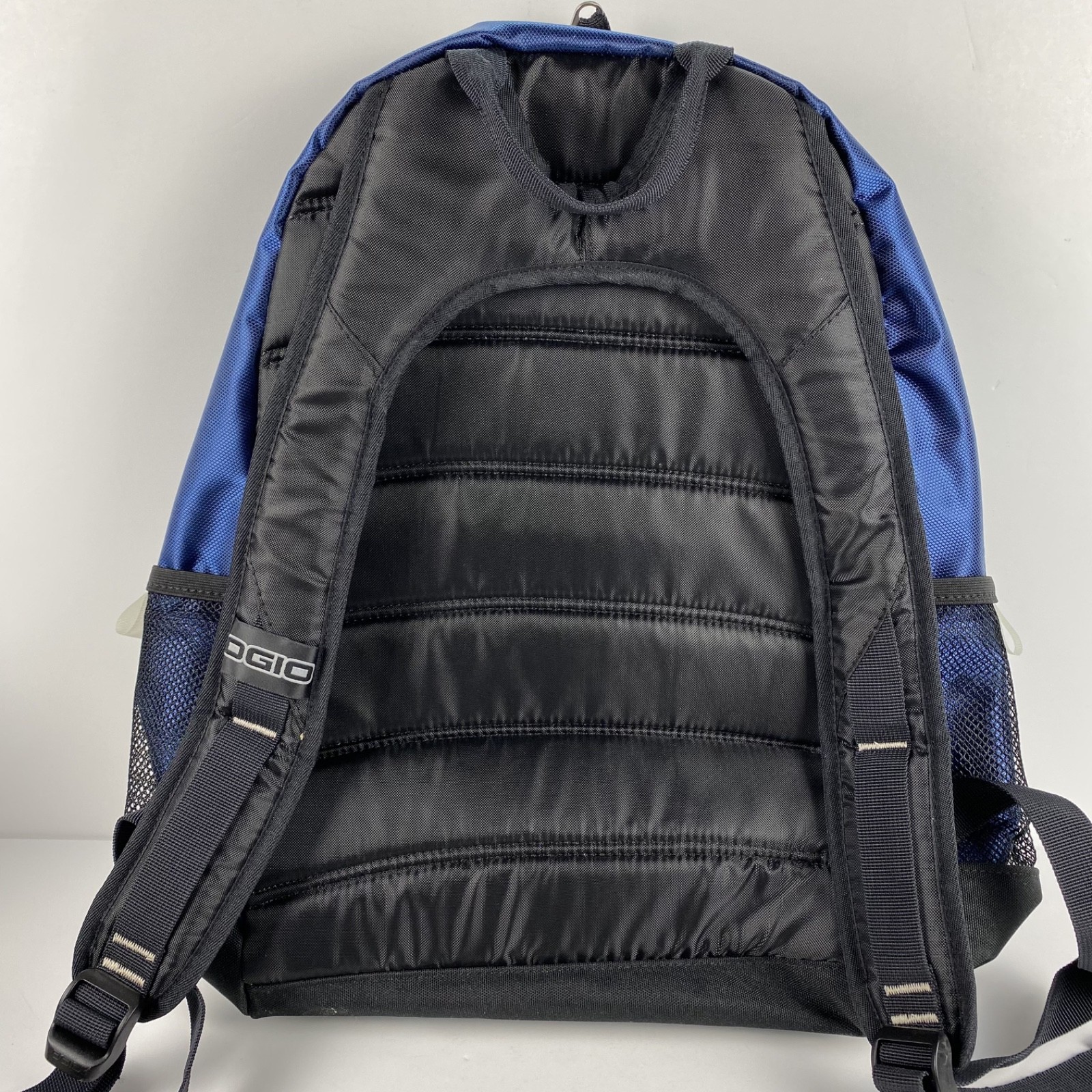 OGIO Carbon Backpack with Audio Pocket Blue Black NWT Embroidered Bryan Cave