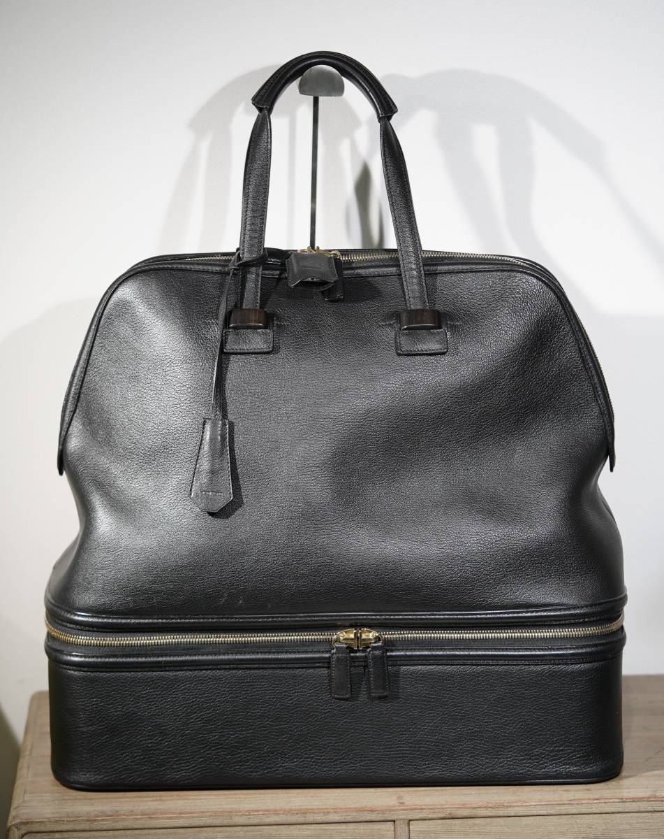 Used Tom Ford Round Zipper Bag Boston Bag H 47cm W 50cm D 23cm Size Rare