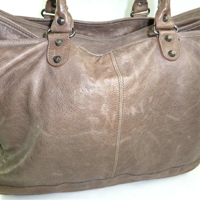 BALENCIAGA Classic Bridge Shoulder Bag 2way HandBag 223408 Charcoal Gray Used