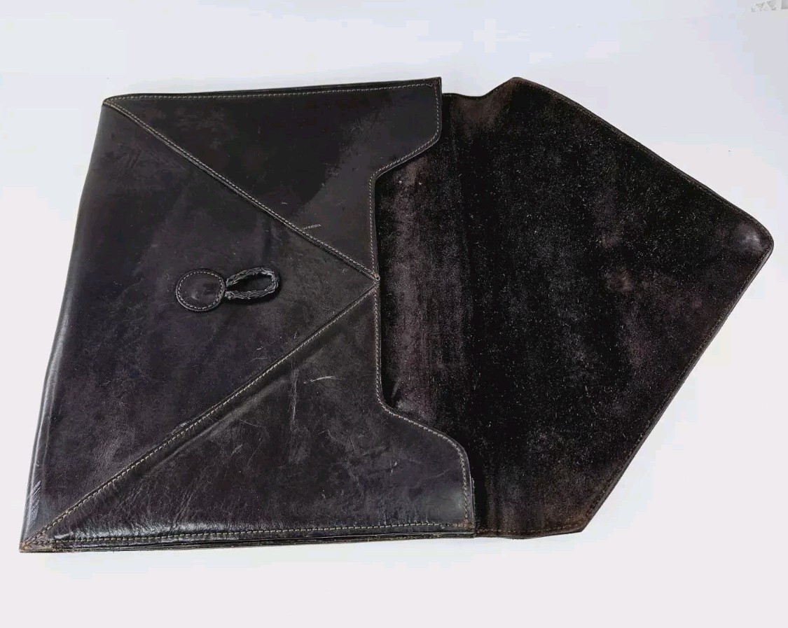 Wilsons Pelle Studio Brown Genuine Leather Portfolio Briefcase Business Bag
