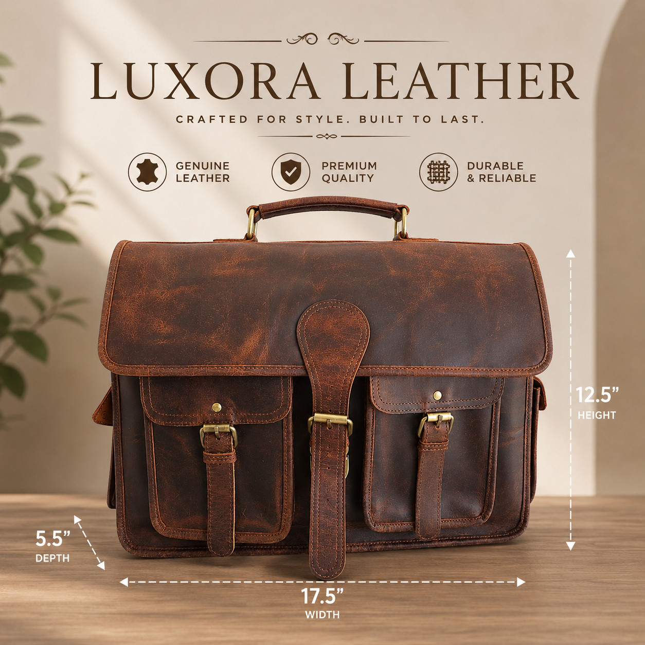 Vintage Leather Work Bag, Office Bag, College Bag, Travel Messenger, Laptop Bag