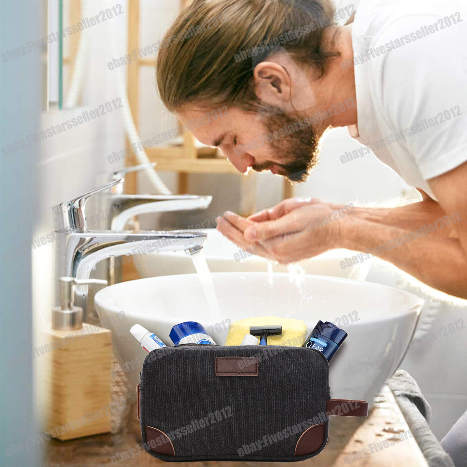 Travel Toiletry Bag Dopp Kit for Men & Women Cosmetics Makeup Shaving Organizer