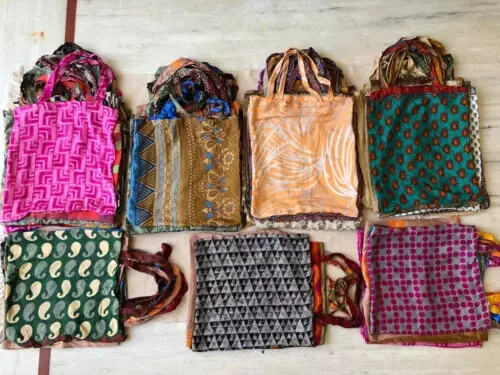 Eco-Friendly Silk Tote Bag Reusable Shopper & Carry Sustainable Reselling Bags