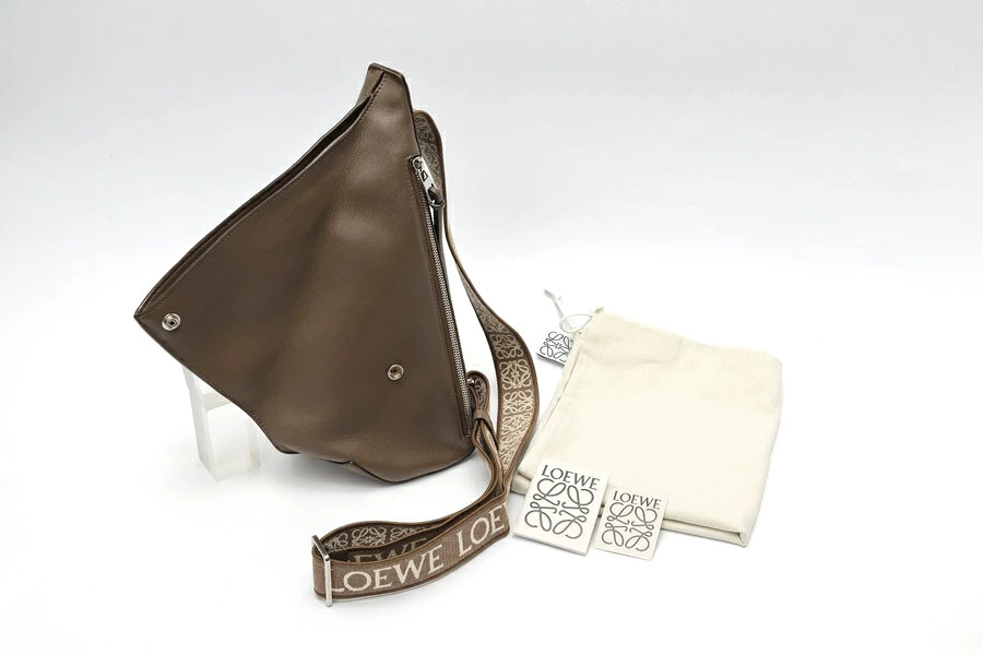 LOEWE Anton Sling Shoulder Bag Crossbody B511A09X10 Leather Brown
