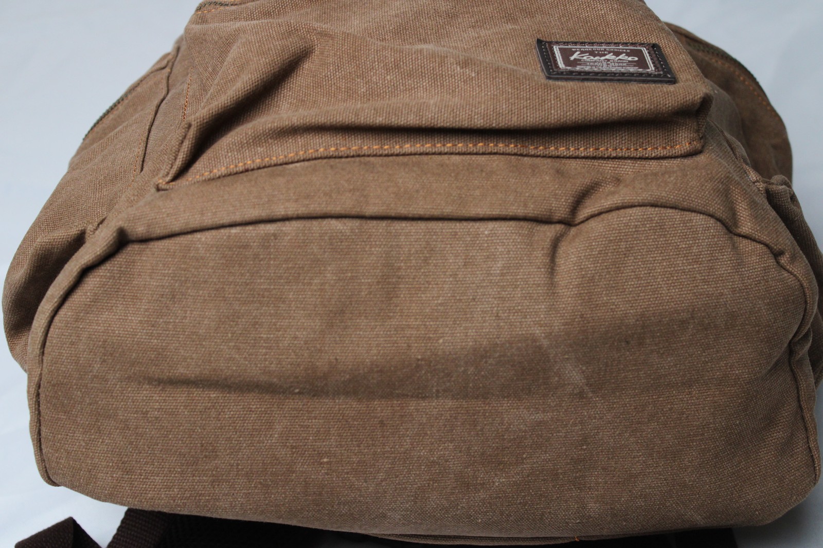 Kaukko Men’s Drawstring Closure Retro Canvas Backpack EH6 Khaki One Size NWT