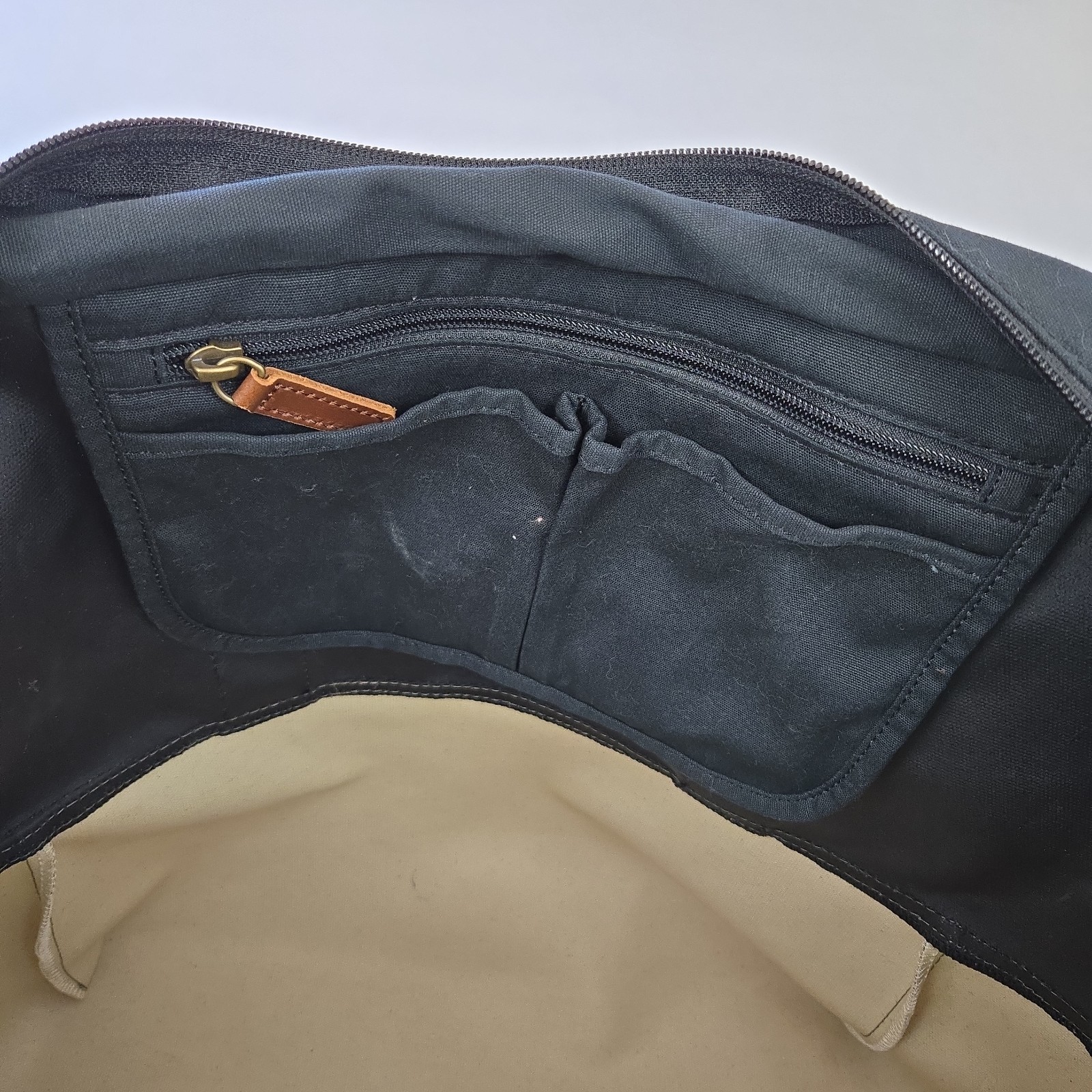 L.L.Bean Nor’easter Large Canvas Tote Bag Seattle Study Club Logo Black / Green