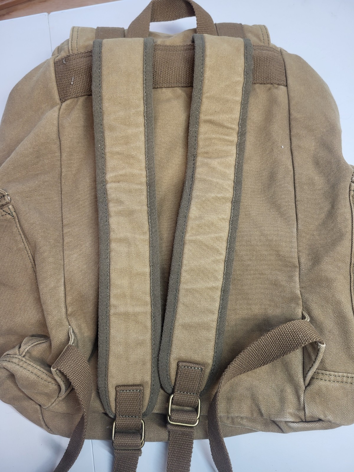 GOOTIUM 21101AMG High-Density Canvas Backpack Rucksack Large Field Tan Preowned