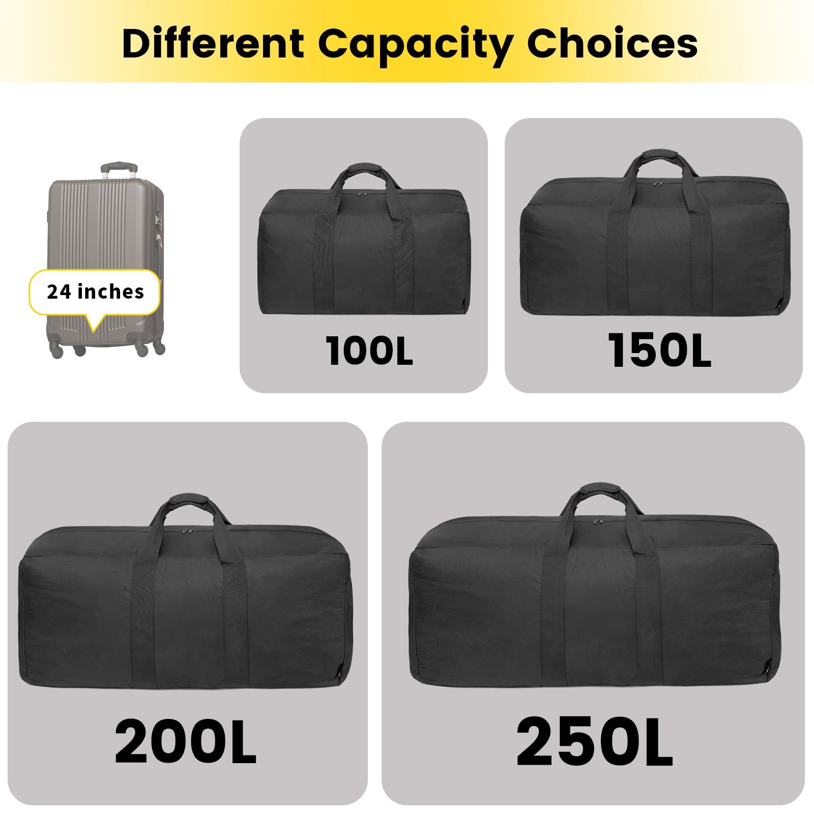 Vorspack Extra Large Duffle Bag for Travel – 100L Duffel Bag for Men Gear Bag fo