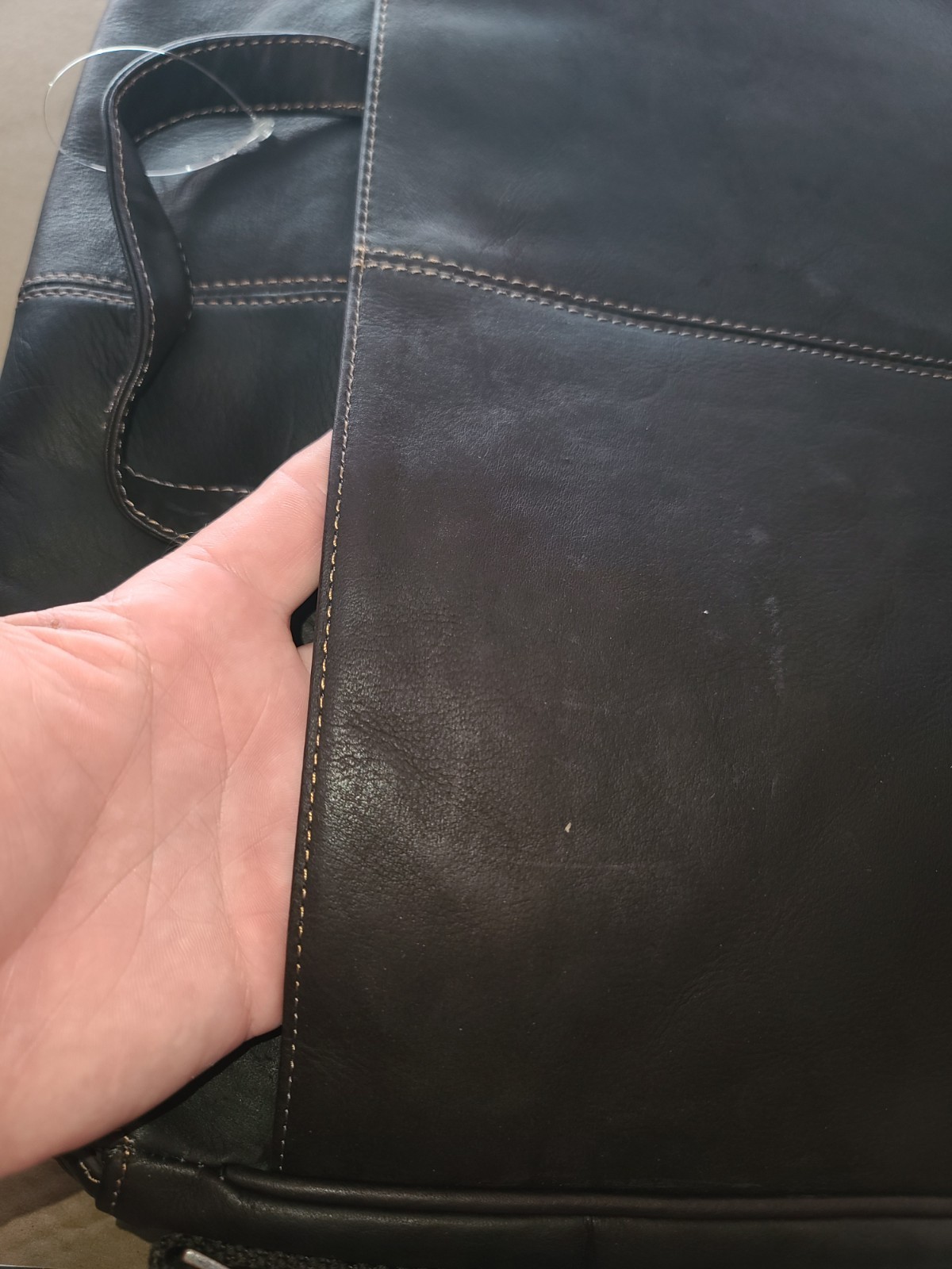 Kenneth Cole Reaction “Come Bag Soon” Leather Flapover Cross Body Messenger Bag
