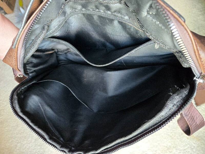 WEIXIER Briefcase Shoulder Crossbody Bag Brown Faux Leather Messenger Bag 11 x 8
