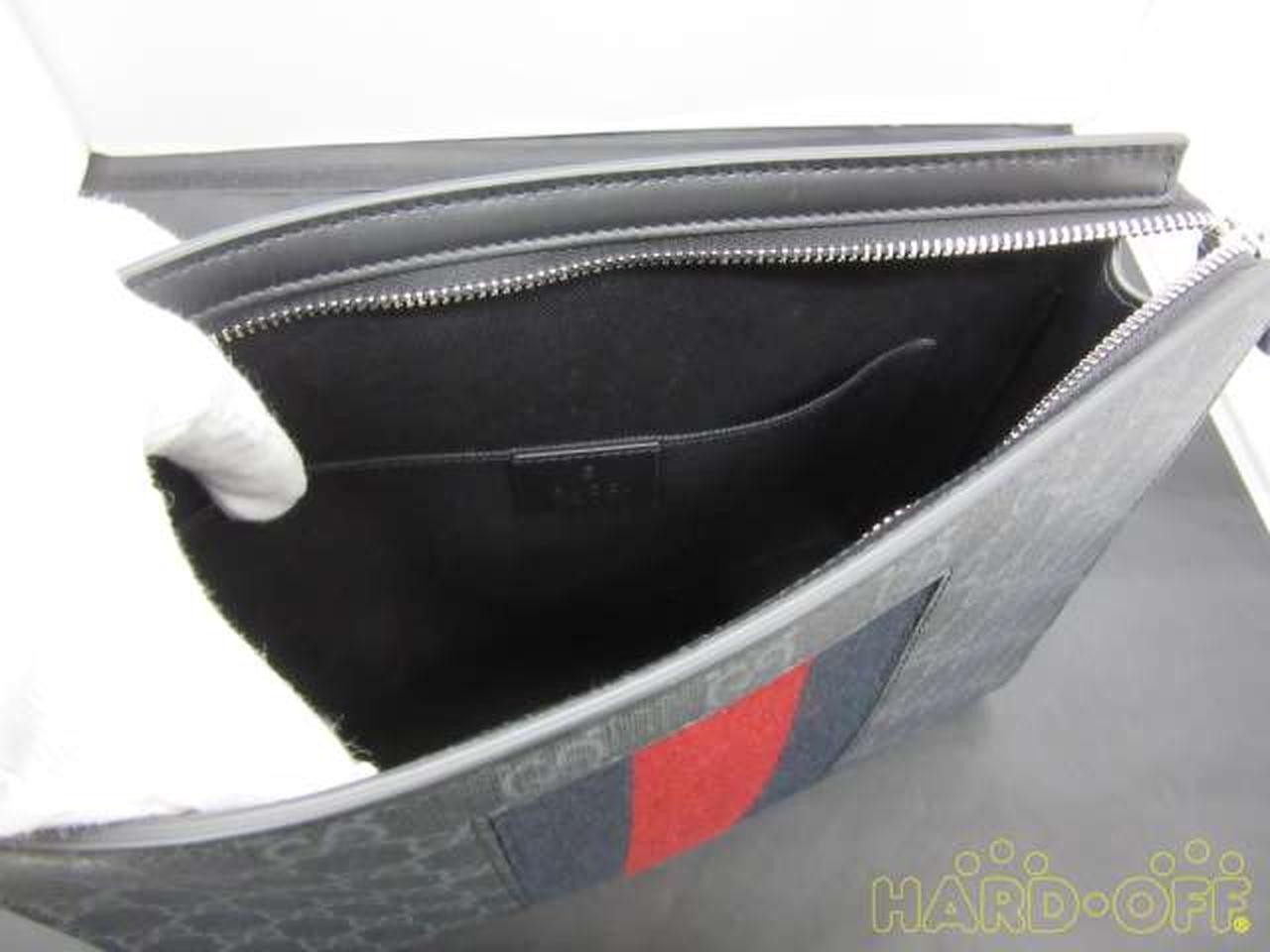 GG Black Pouch Model GG Supreme Canvas GUCCI