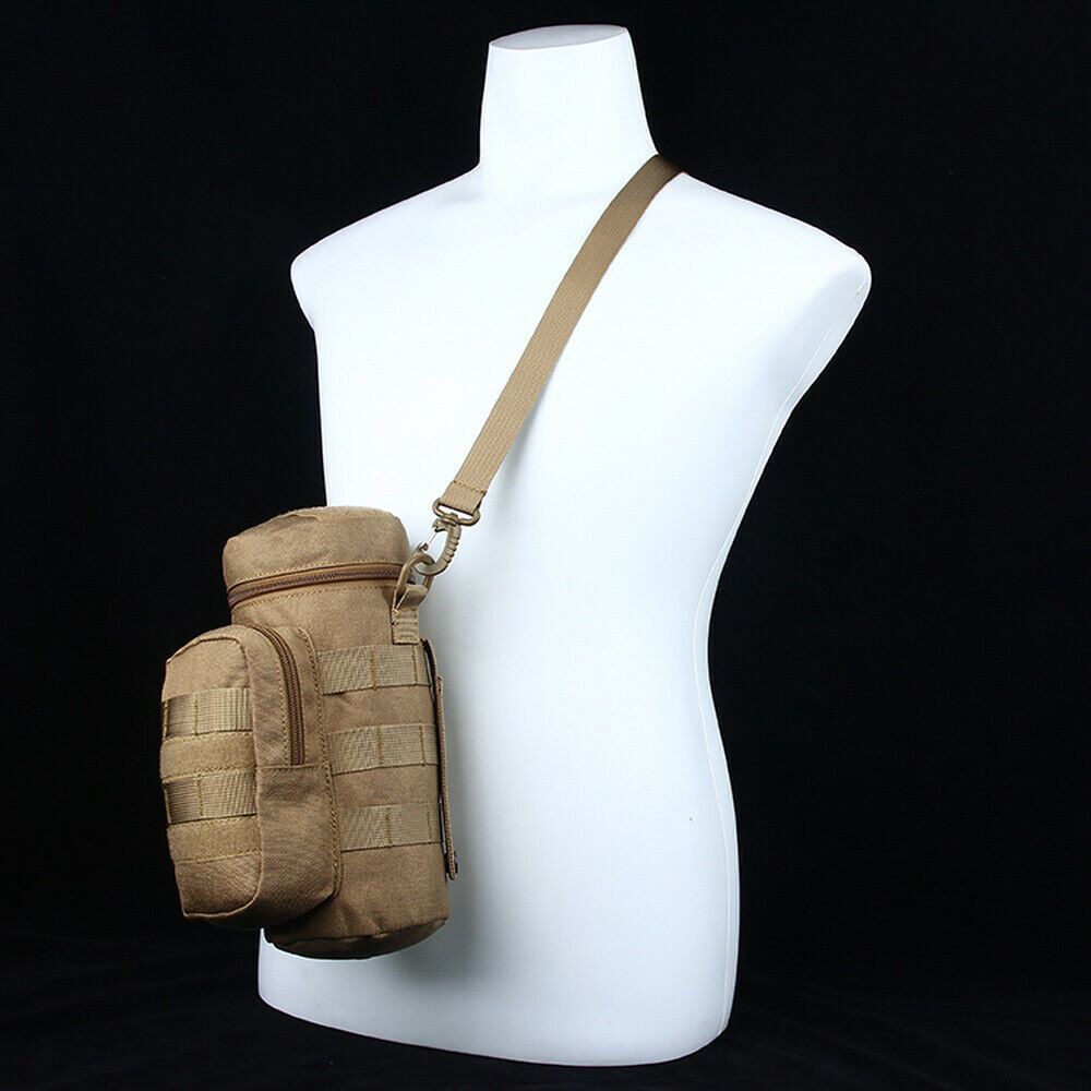 Tactical Molle Water Bottle Holder Carrier Sling Bag with Phone Pocket Crossbody