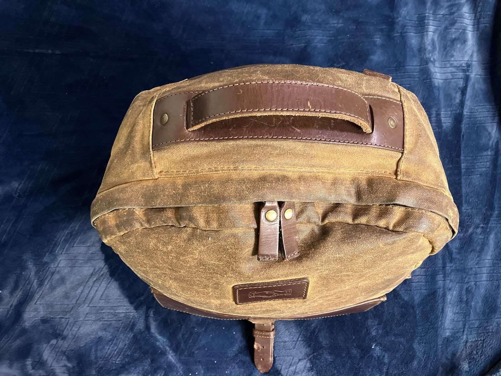 Mission Mercantile Backpack Waxed Canvas Leather Large Laptop Day Bag ISSUES