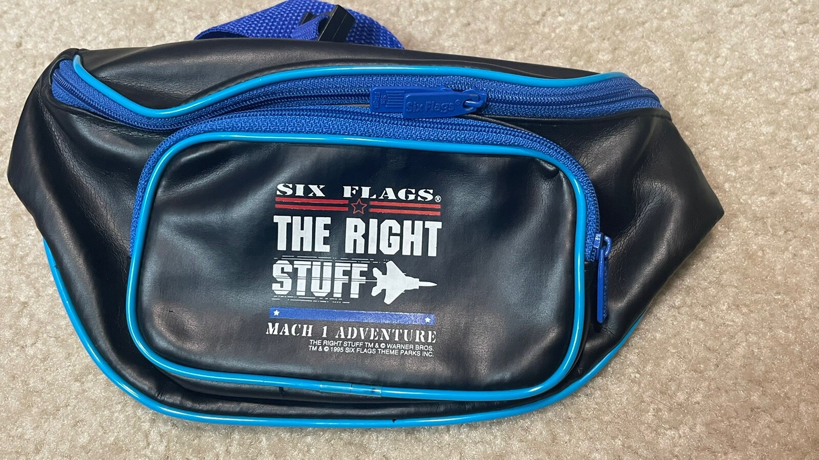 Six Flags “The Right Stuff” Vintage Fanny Pack 1995