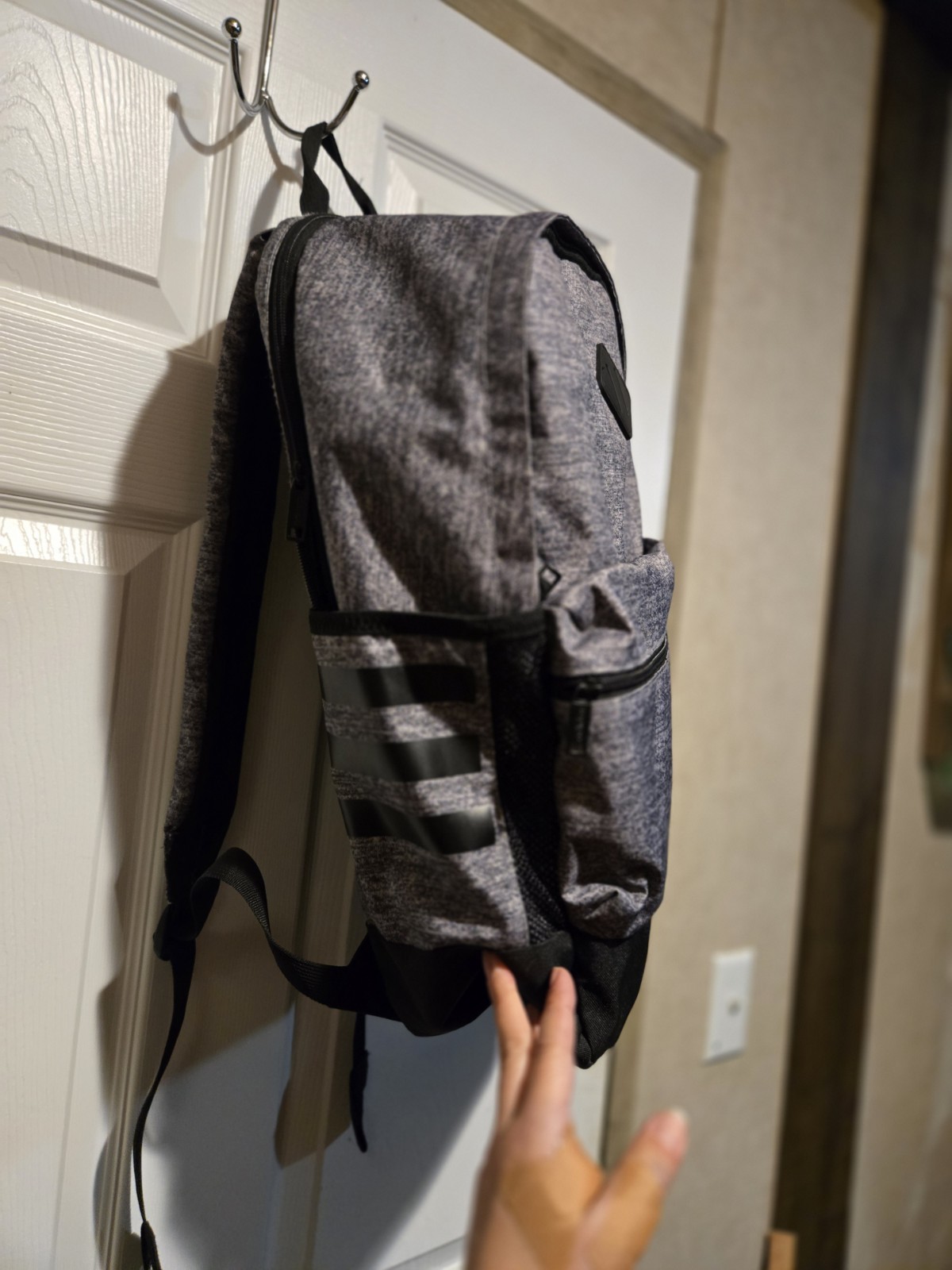 Adidas Classic 3S 4 Backpack Signature 3 Stripes Pockets Black Gray