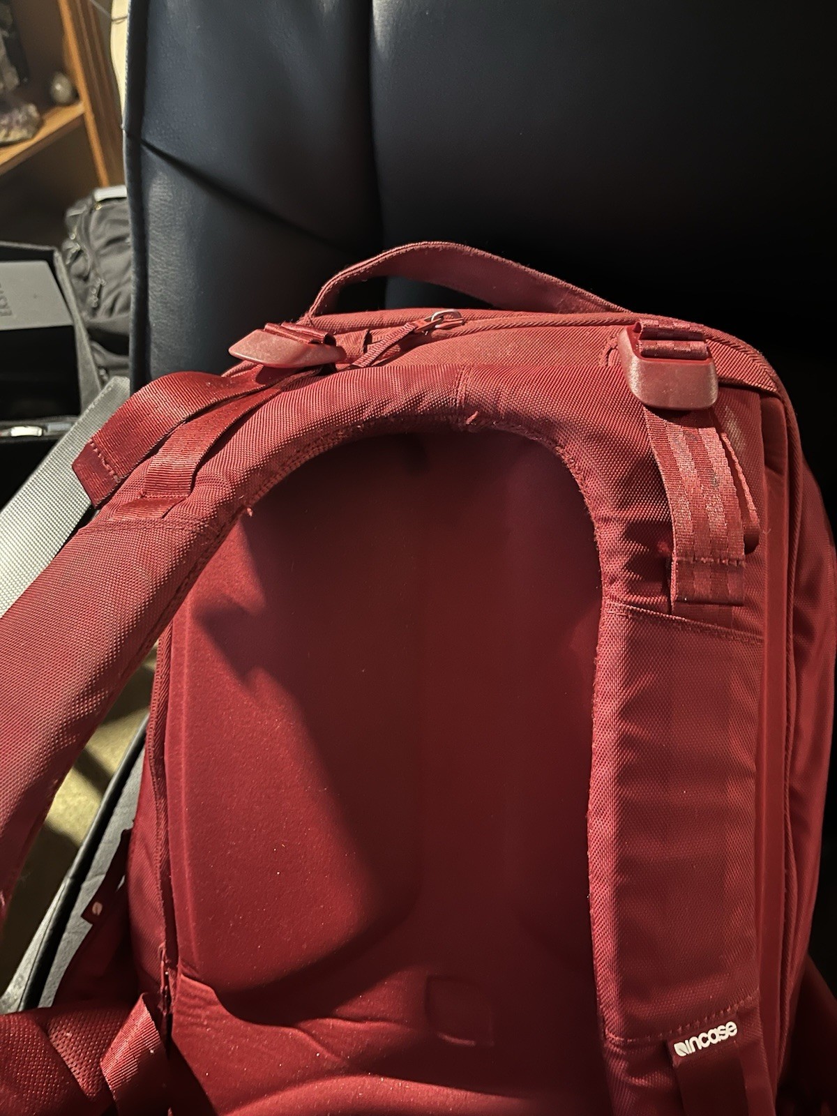 Incase Red Large Backpack Padded Laptop Zip Adjustable Strap Top Handle