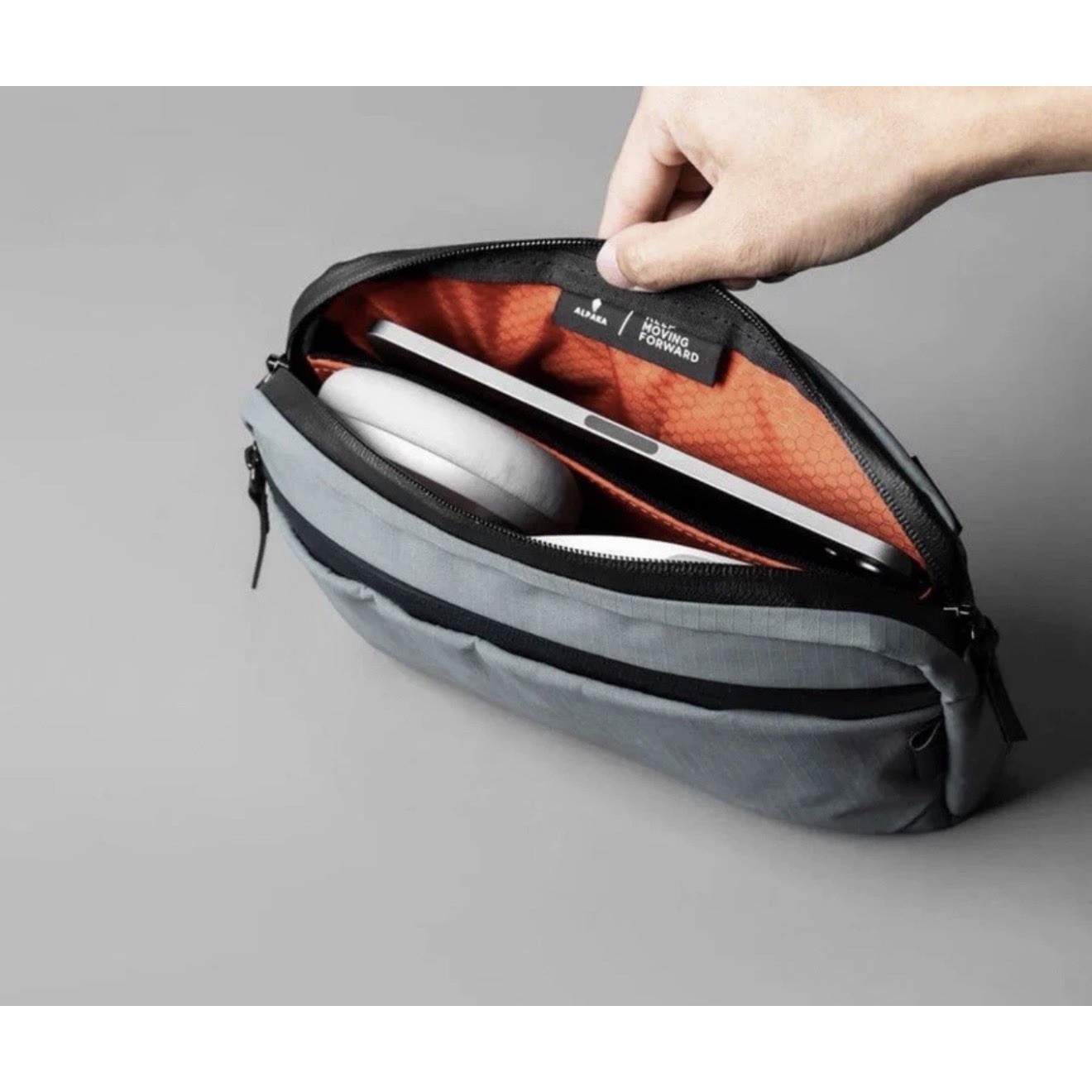 ALPAKA Flight Sling Crossbody Sling Bag Travel Grey Axoflux 210D 2L New