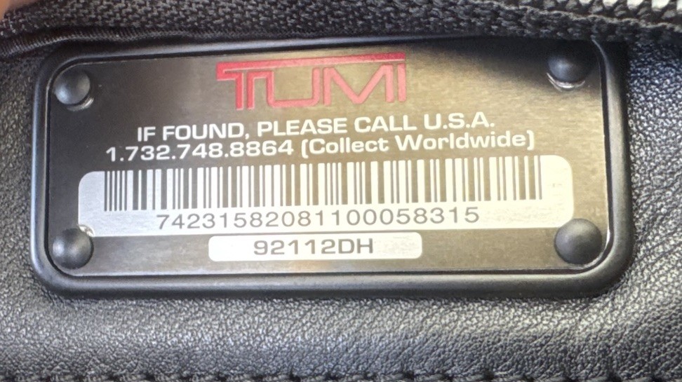 TUMI Alpha Leather Small Slim Flap Zip Crossbody Bag Briefcase Shoulder 92112DH