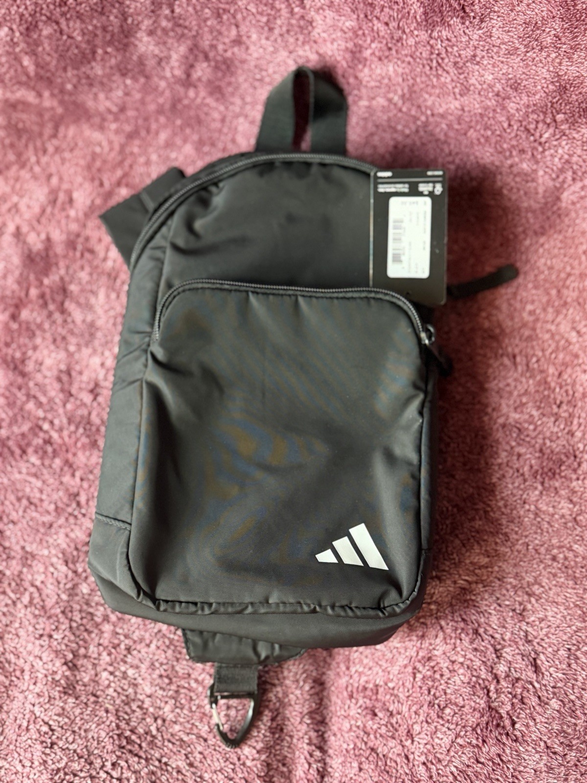 Adidas Essentials 2 Sling Bag Black Crossbody Backpack NEW With Tags