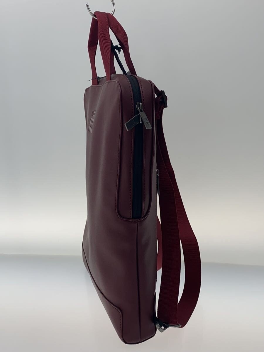 MOLESKIN Vertical Device Bag, Raspberry Red, Classic Collection, Leather Backpac