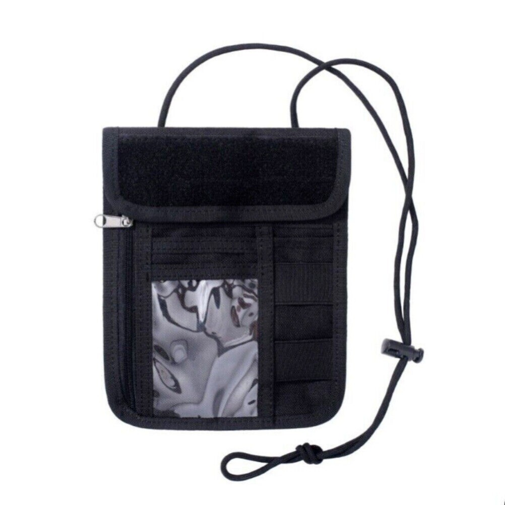 Tactical ID Credit Card Holder Case Passport Purse Chest Hanging Wallet Pouch