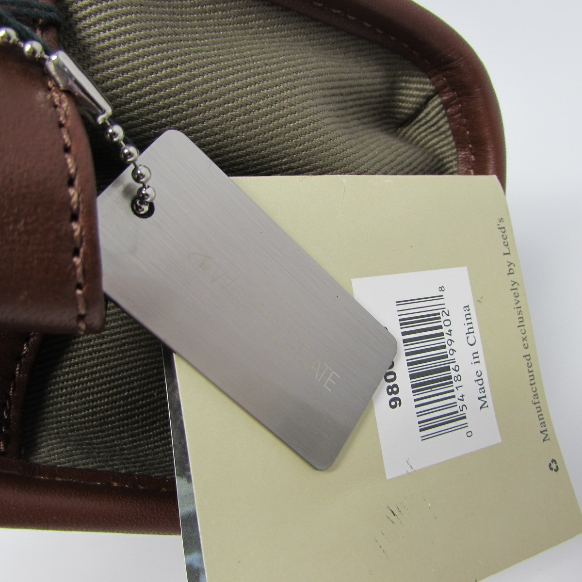Cutter & Buck Utility Kit Travel Bag Cotton Twill Leather Trim Brown Tan New