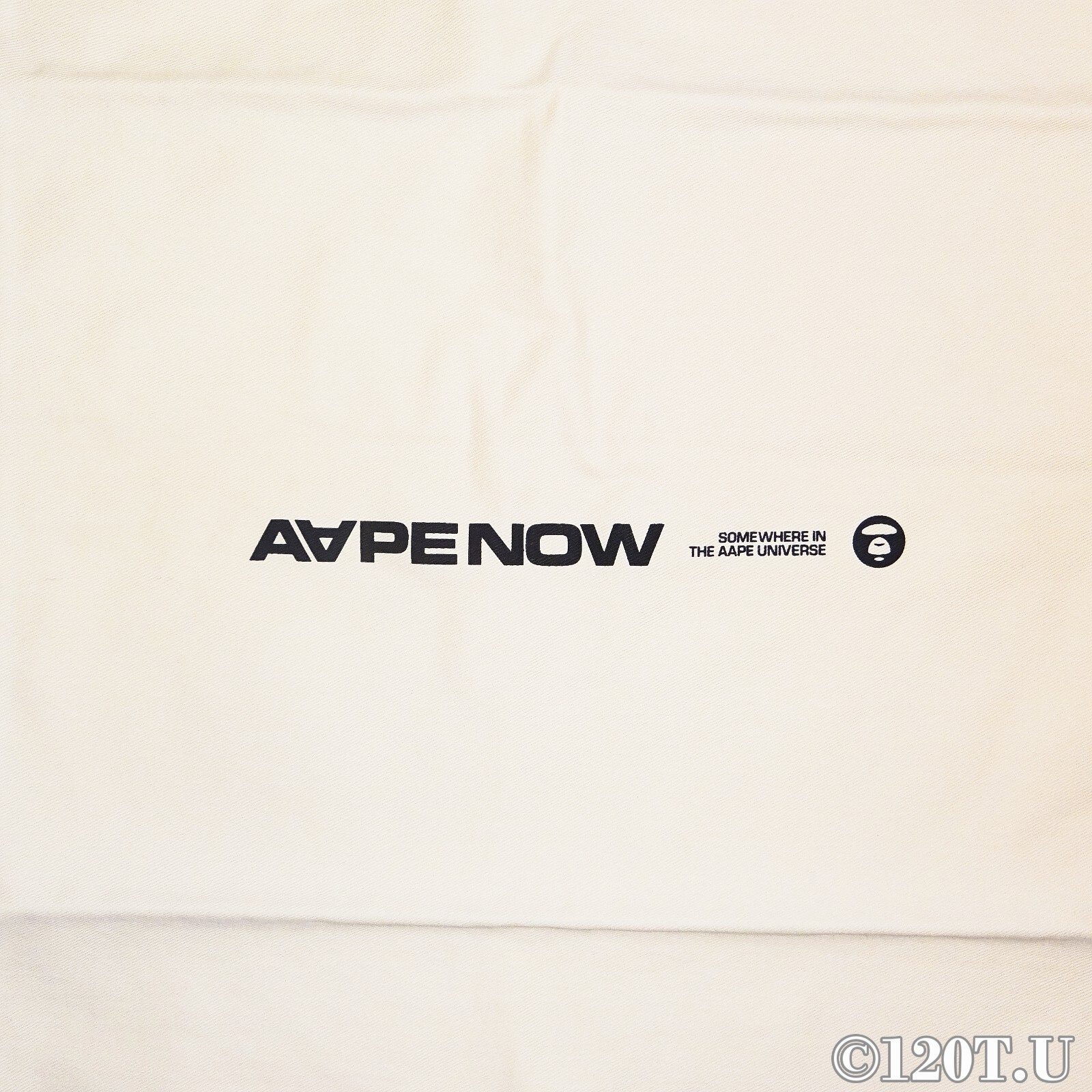 A Bathing Ape AAPE “Shoe Bag” Off White Size 17 x 13.5″ NEW