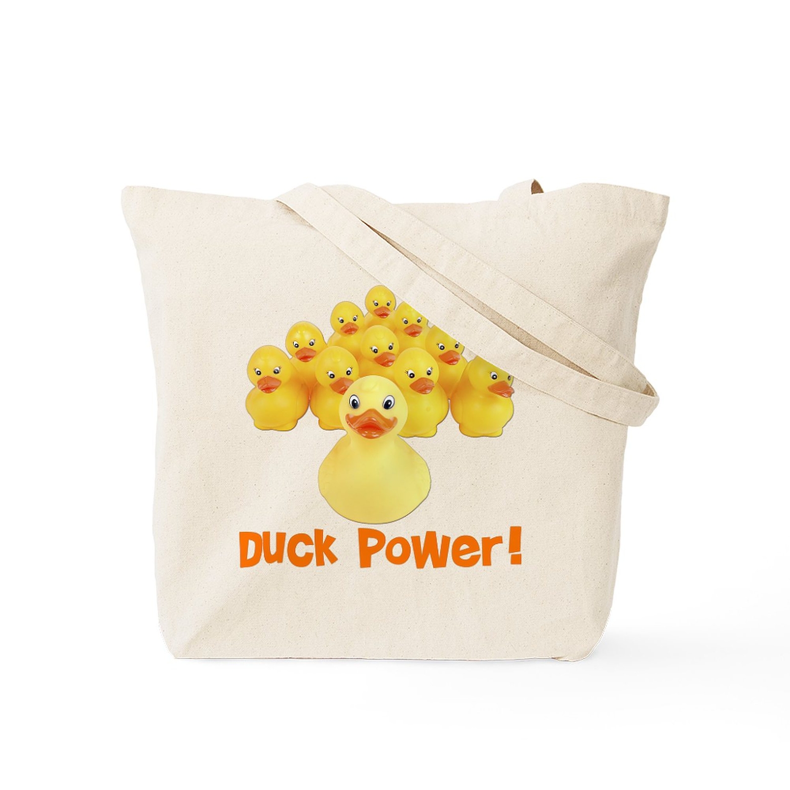 CafePress Duck Power! Natural Canvas Tote Bag, Cloth Shopping Bag (169376871)