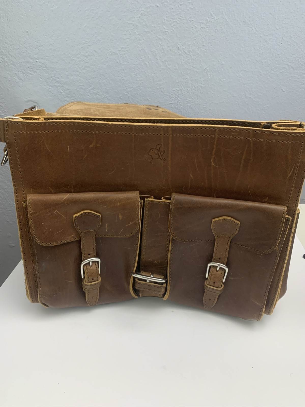 Saddleback Brown Leather Classic Large Briefcase 14 In H Front Pockets