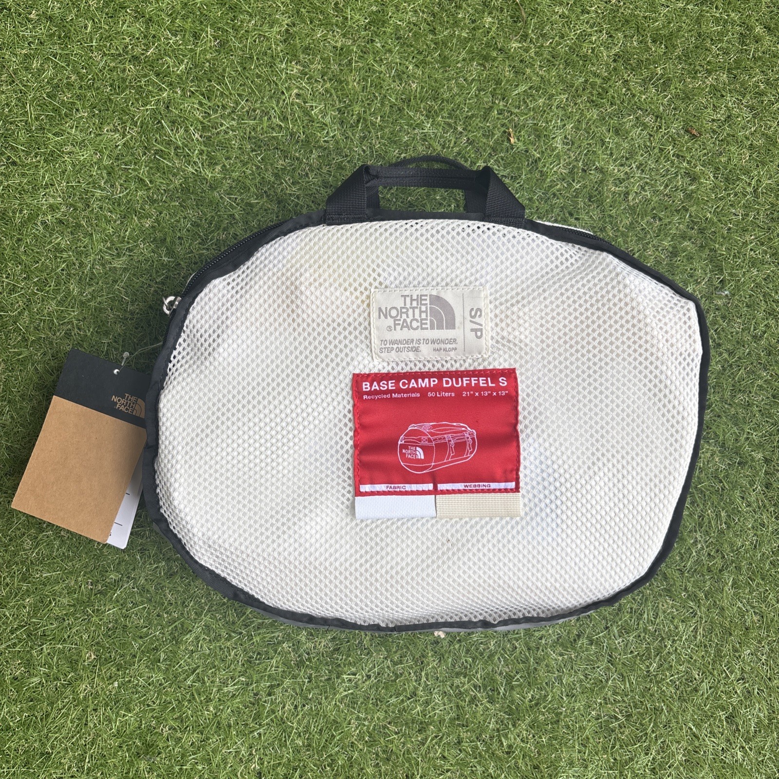 The North Face Base Camp Duffel White Dune Size S 50L Brand New